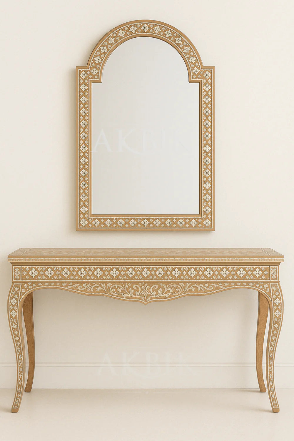 Andalusian Grace – Handcrafted Console & Mirror with Levantine