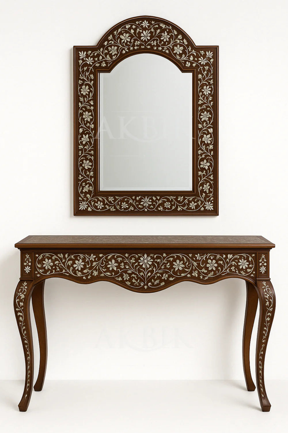 Andalusian Grace – Handcrafted Console & Mirror with Levantine