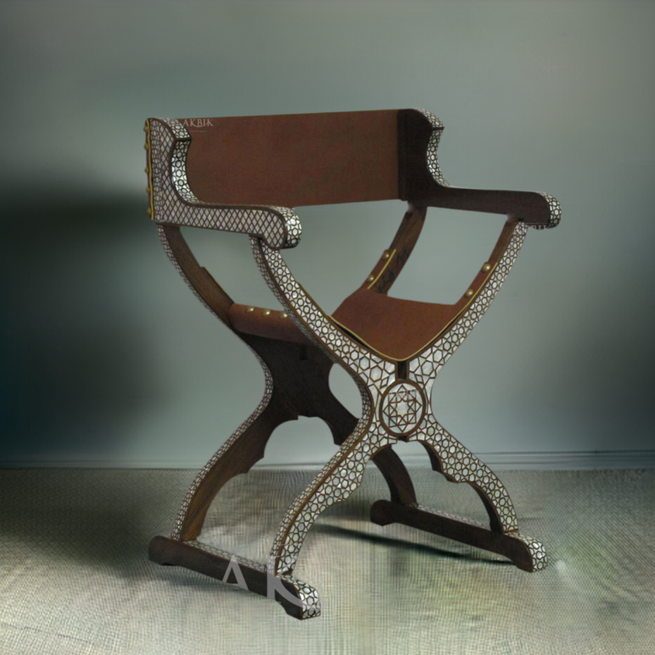 Andalusian Chair Inlaid With Mother of Pearl