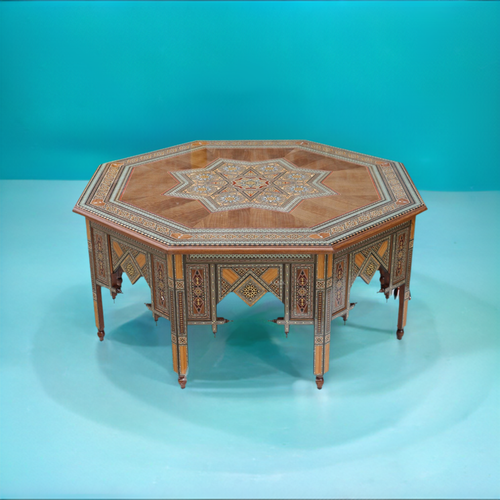 "Tapestry of Time" Marquetry Coffee Table