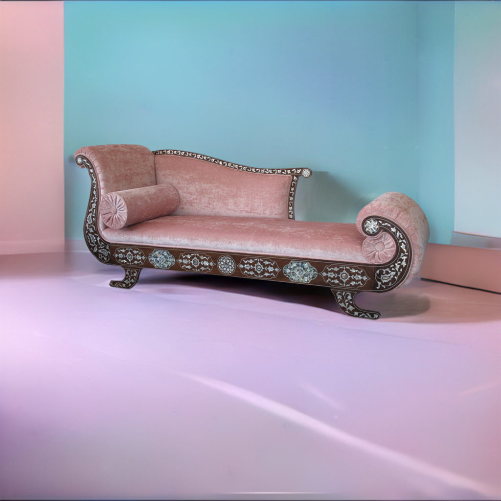 "Silken Dreams" Mother Of Pearl & Abalone Chaise