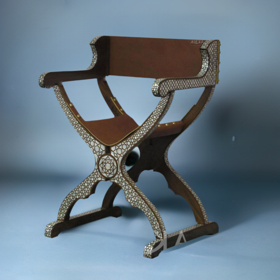 Andalusian Chair Inlaid With Mother of Pearl