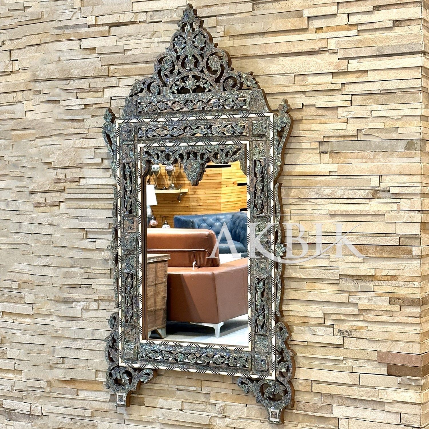 Aura of The Sea Abalone Mirror - AKBIK Furniture & Design