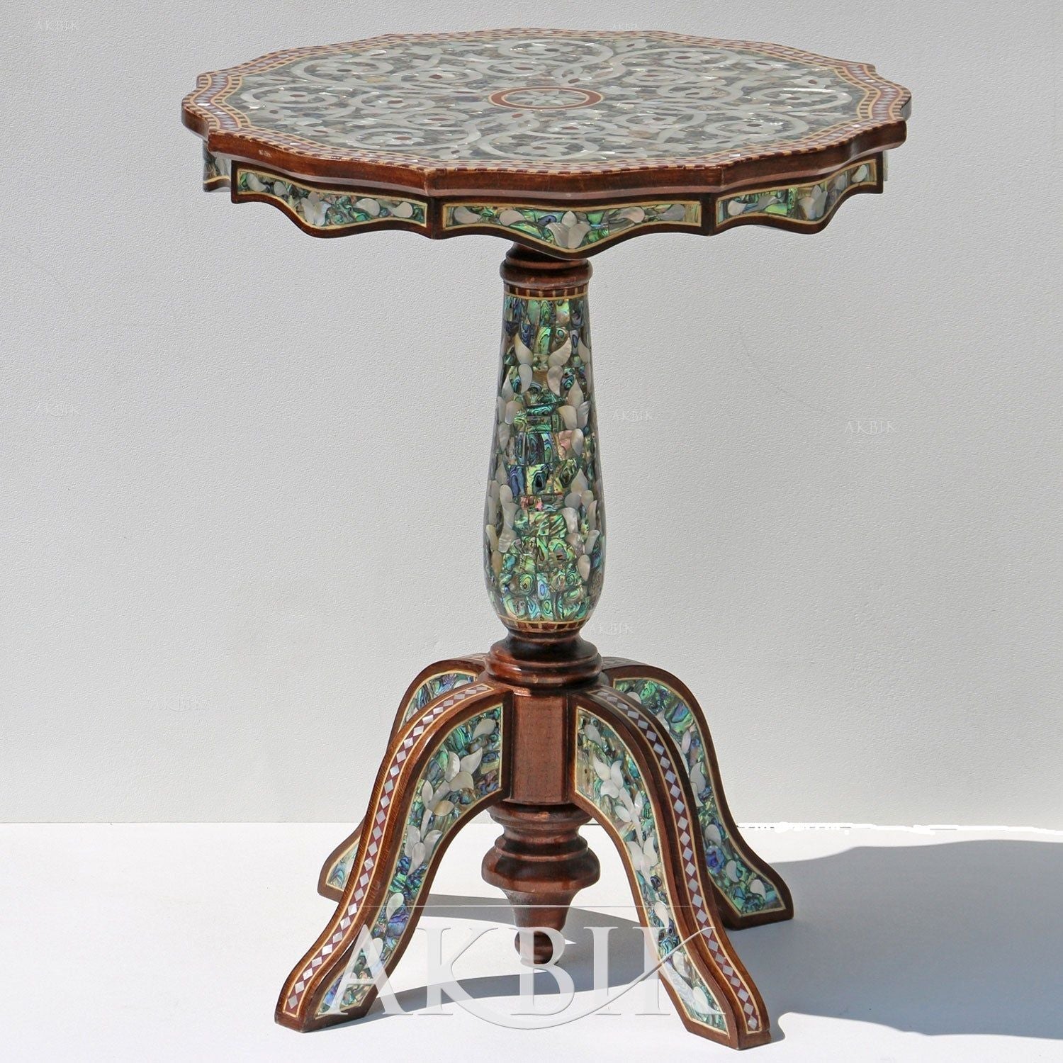 Aurora Abalone Mother of Pearl Side Table