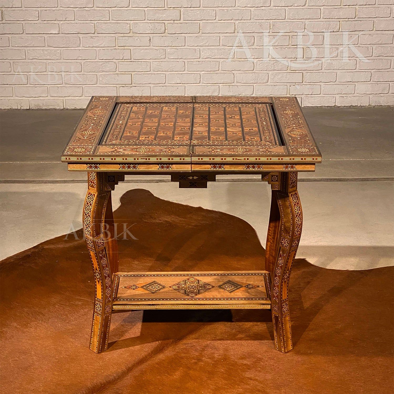 Levantine Mosaic Backgamoon Table Set - AKBIK Furniture & Design