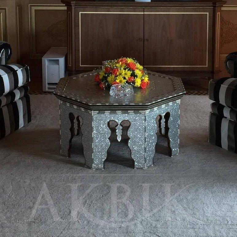 MERJAN MOTHER OF PEARL CENTER TABLE - AKBIK Furniture & Design