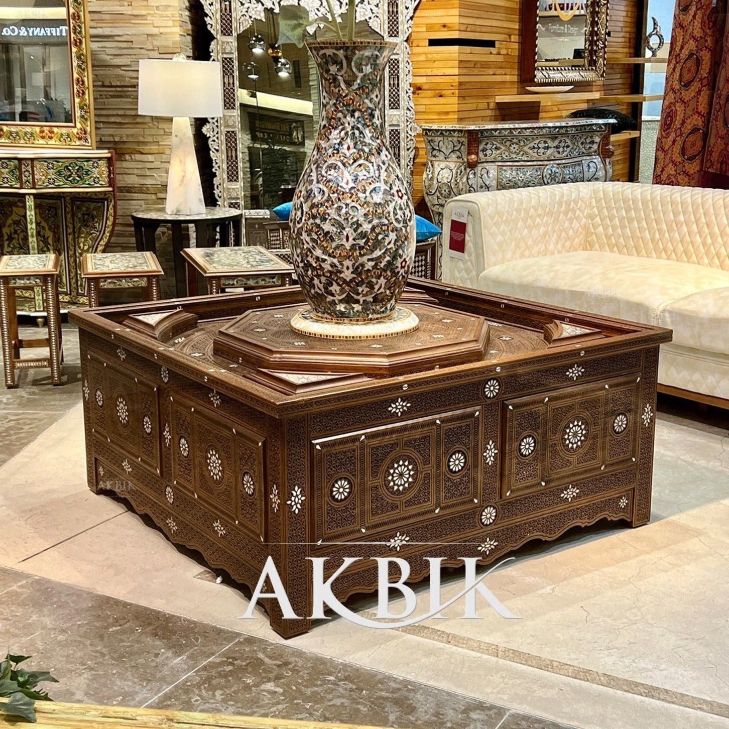Palatial Levantine Style Coffee Table - AKBIK Furniture & Design