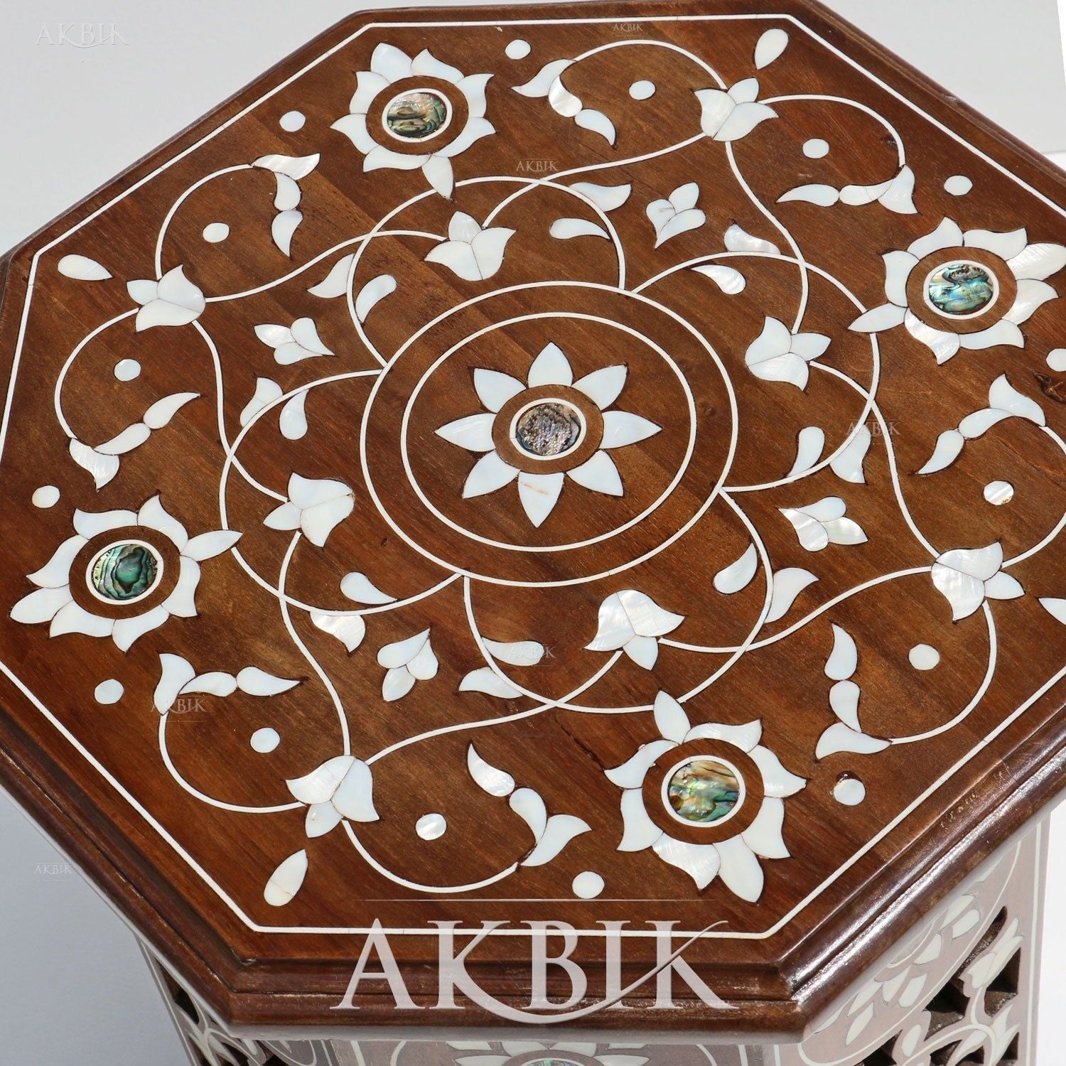 ROSES OF PEARLS SIDE TABLE - AKBIK Furniture & Design