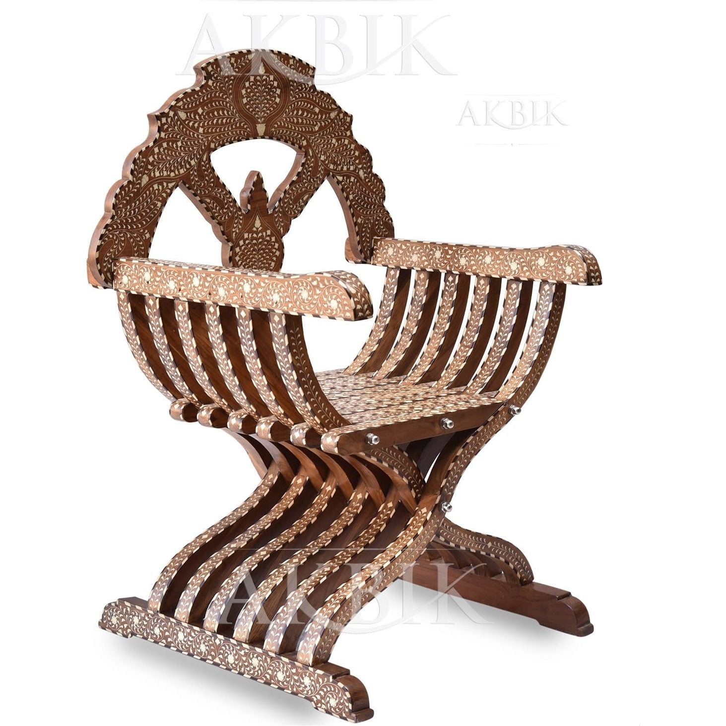 SAVONAROLA CARVED CHAIR - AKBIK Furniture & Design