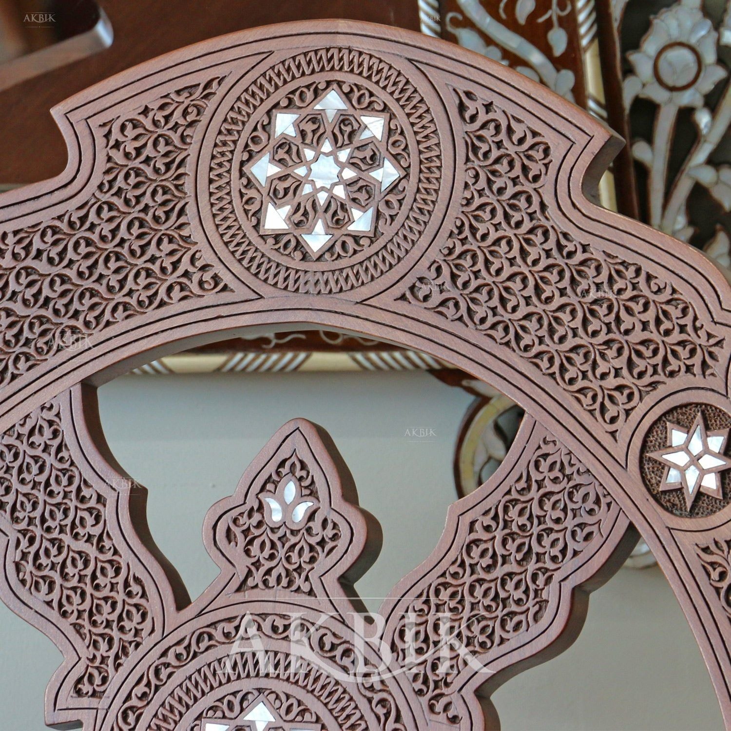 SAVONAROLA LEVANTINE CHAIR INLAID WITH MOTHER OF PEARL - AKBIK Furniture & Design