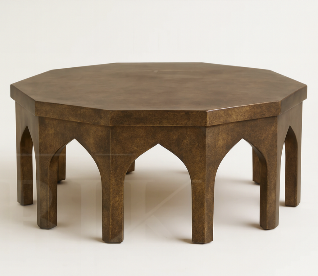 Bronze leaf Moroccan style Coffee Table by Akbik