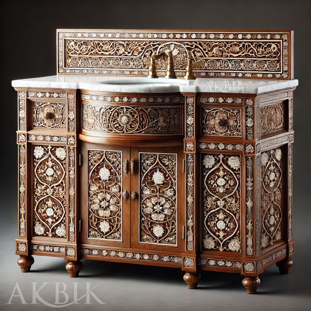 Syrian Vanity with Carrara Marble Top - Concept Design