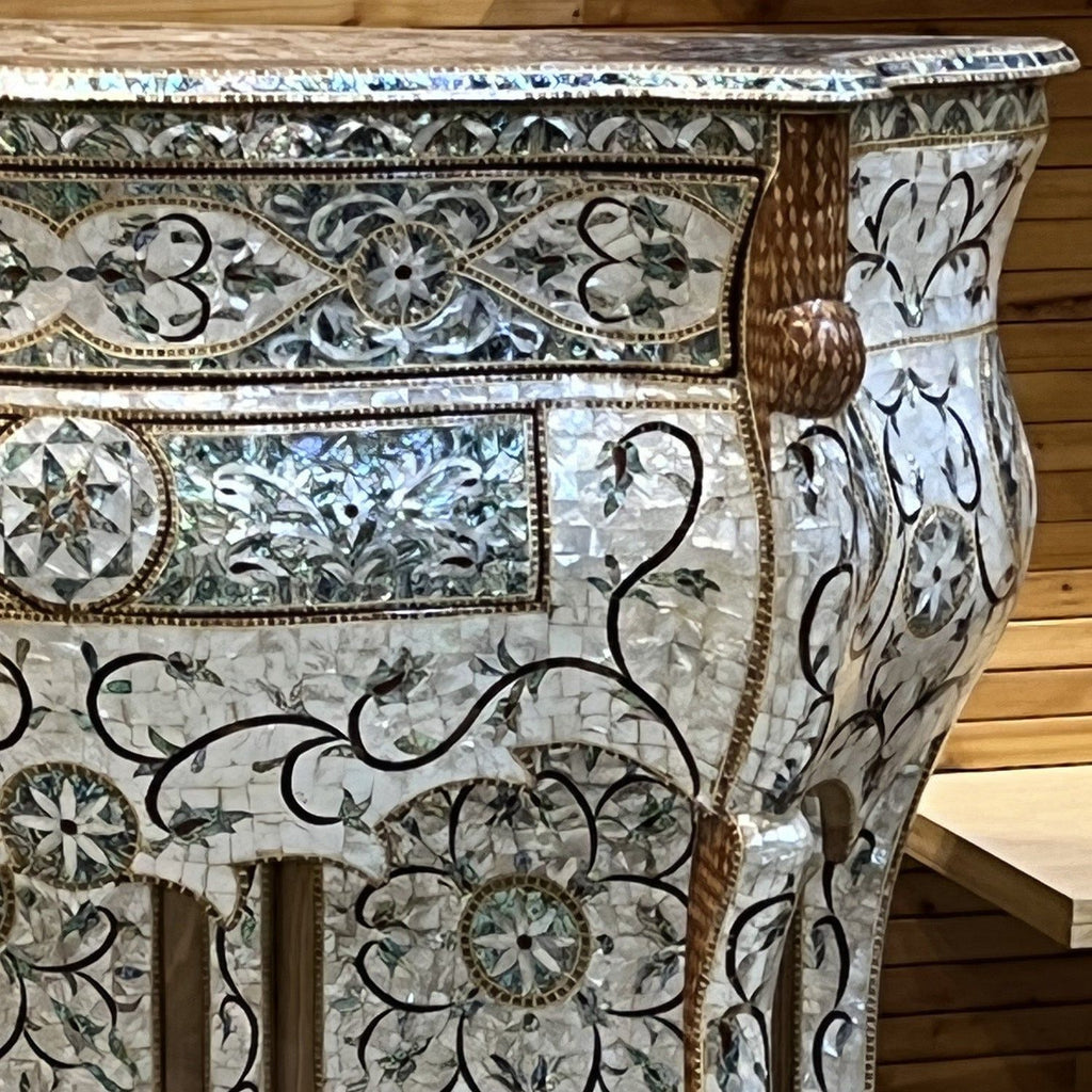 Viridian Abalone & Mother of Pearl Console Table