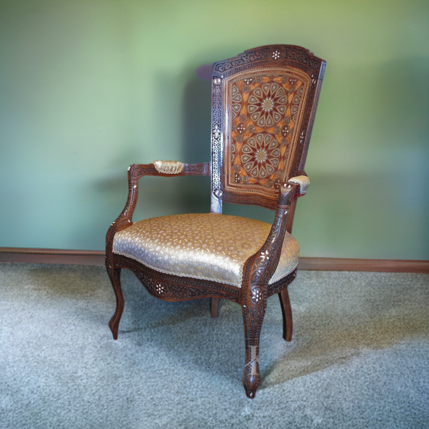 "Tapestry of Time" Marquetry Chair