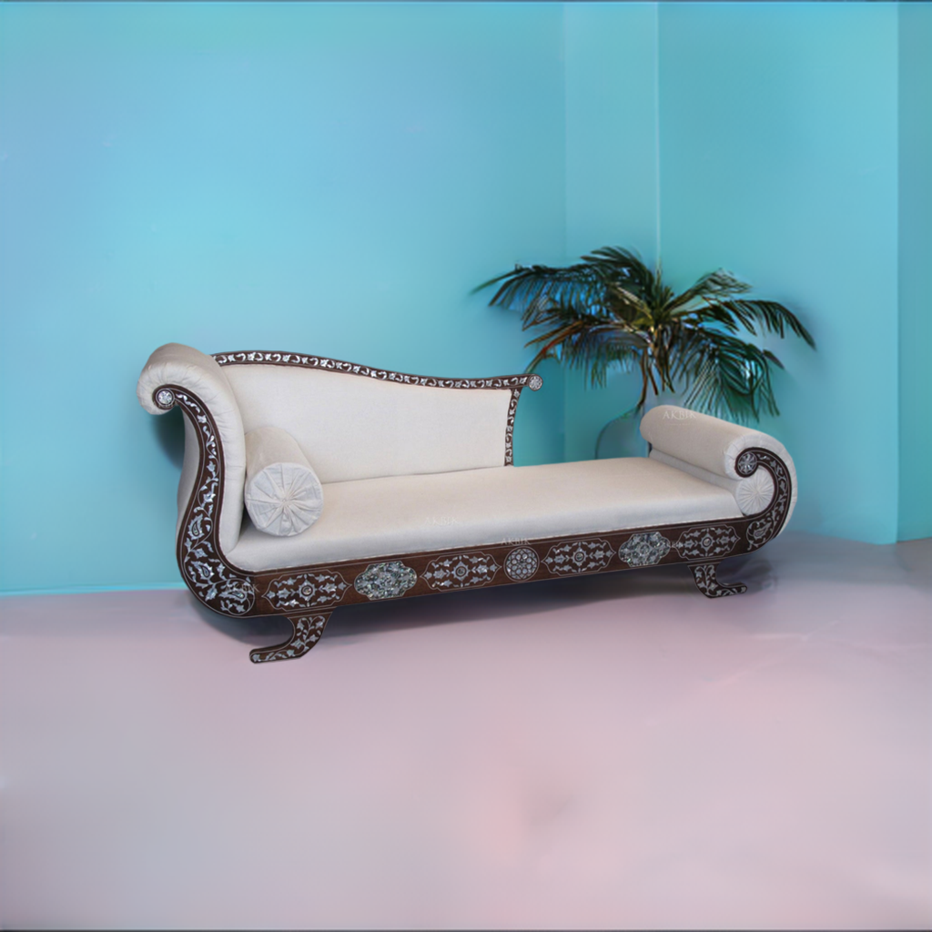 "Silken Dreams" Mother Of Pearl & Abalone Chaise