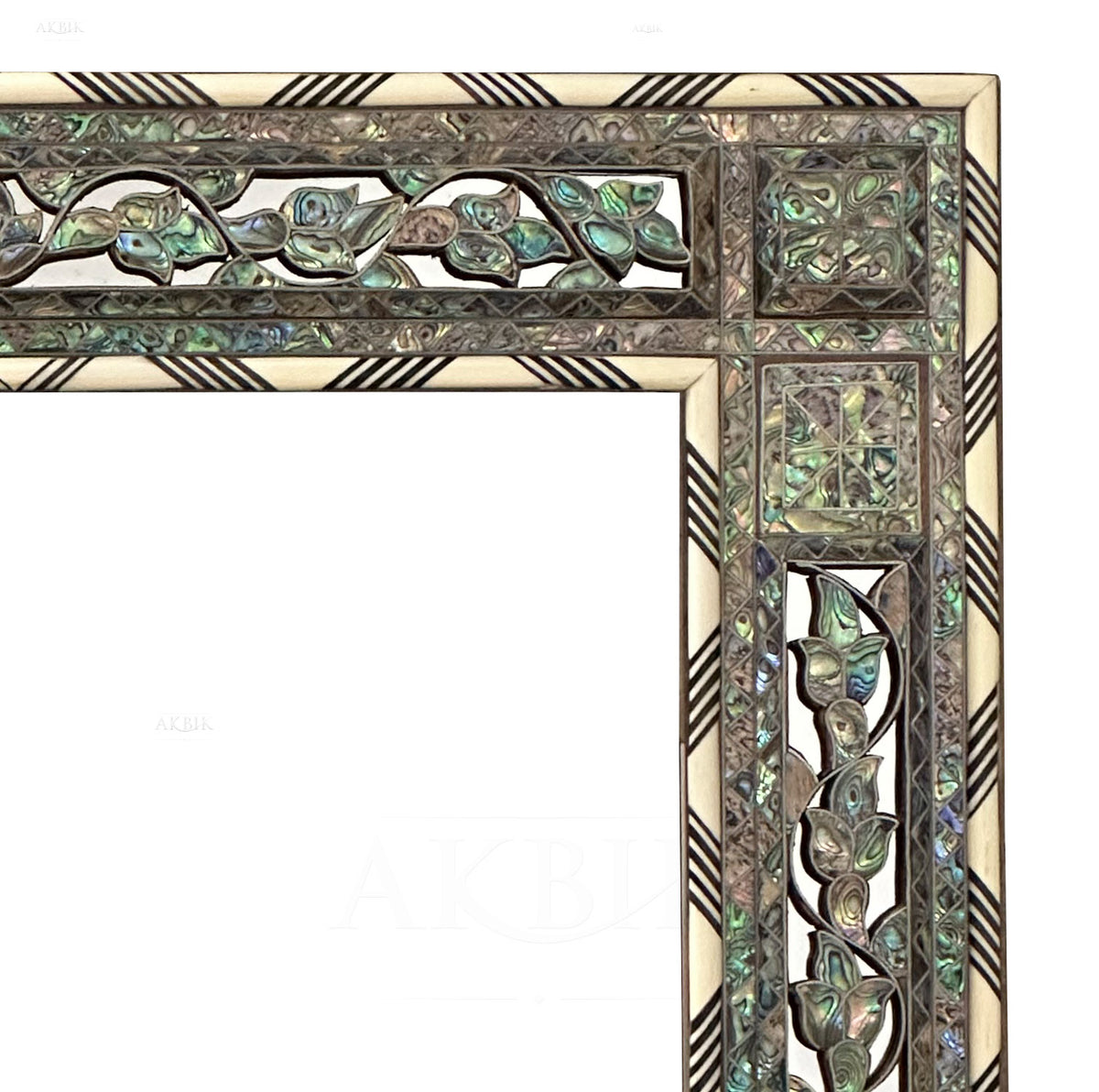 Bespoke Wall Vanity Mirror Inlaid with Abalone Shell – Akbik Furniture ...