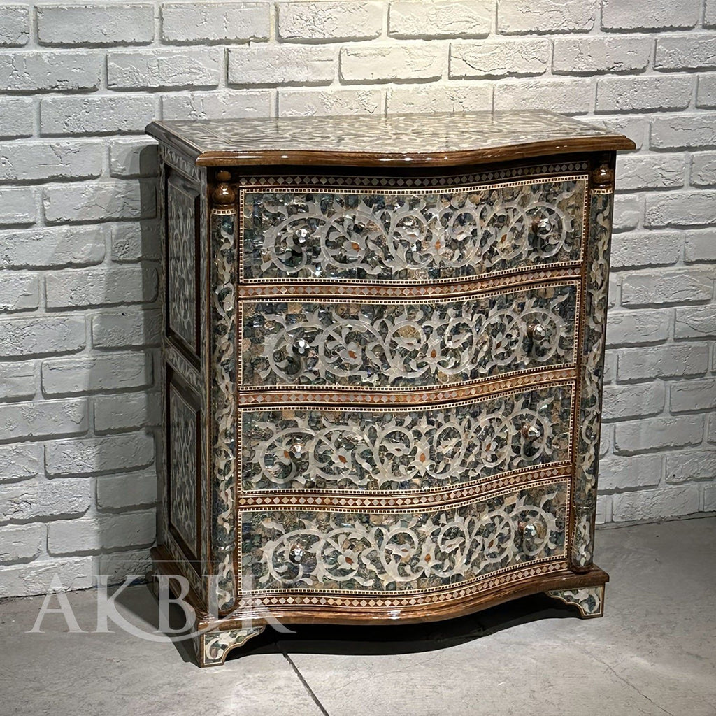Narration of Abalone Chest of Drawers - AKBIK Furniture & Design