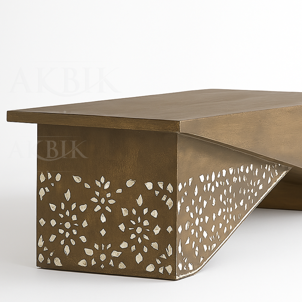Origami Horizon – Handcrafted Rustic Coffee Table in Natural Matte Fin ...