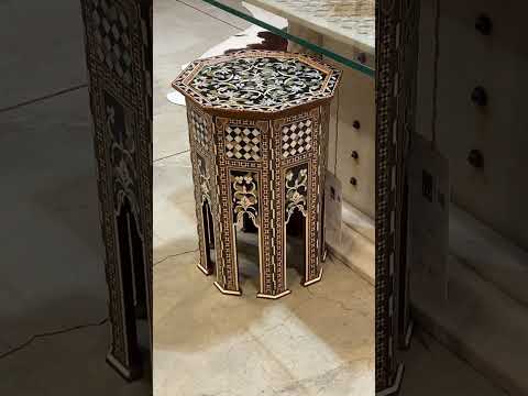 Mother of pearl inlaid side table by Akbik Furniture & Design 