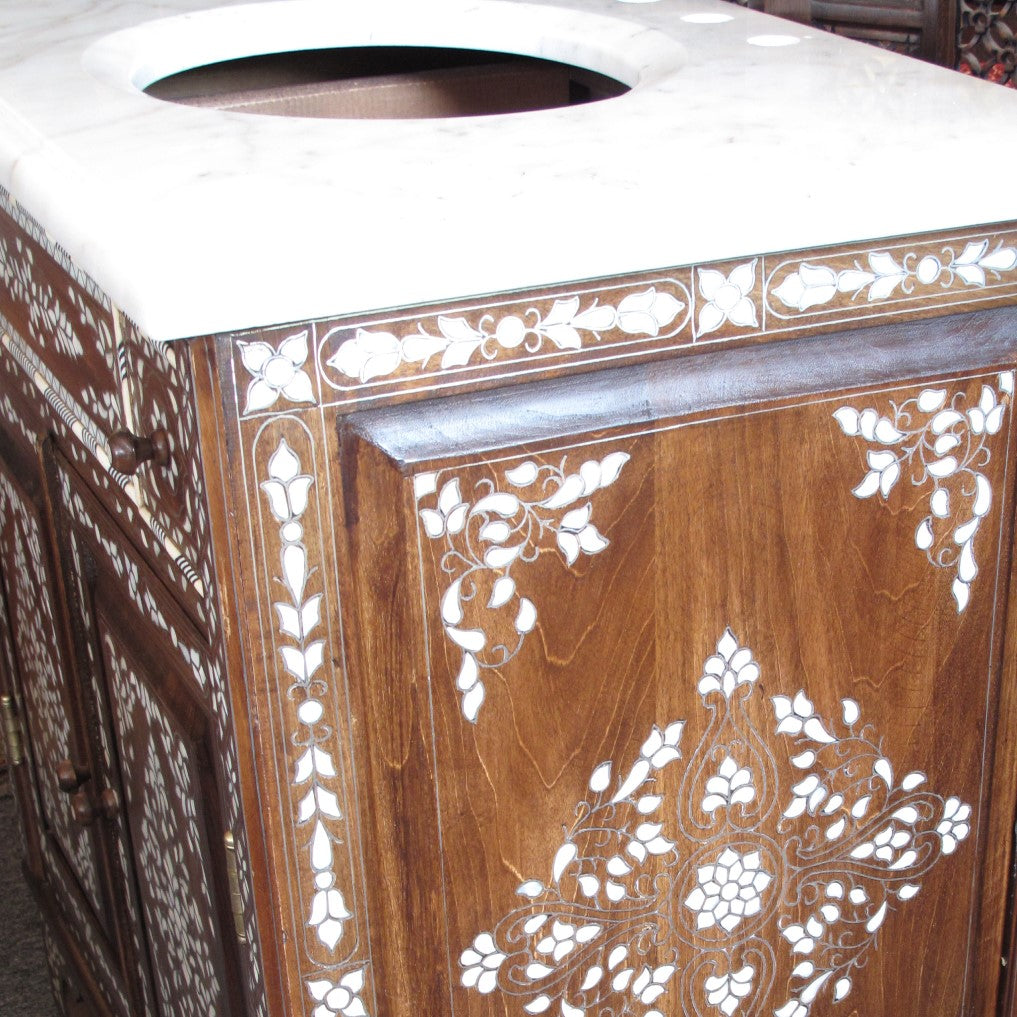 Purity Vanity – Handcrafted in Walnut & Mother of Pearl