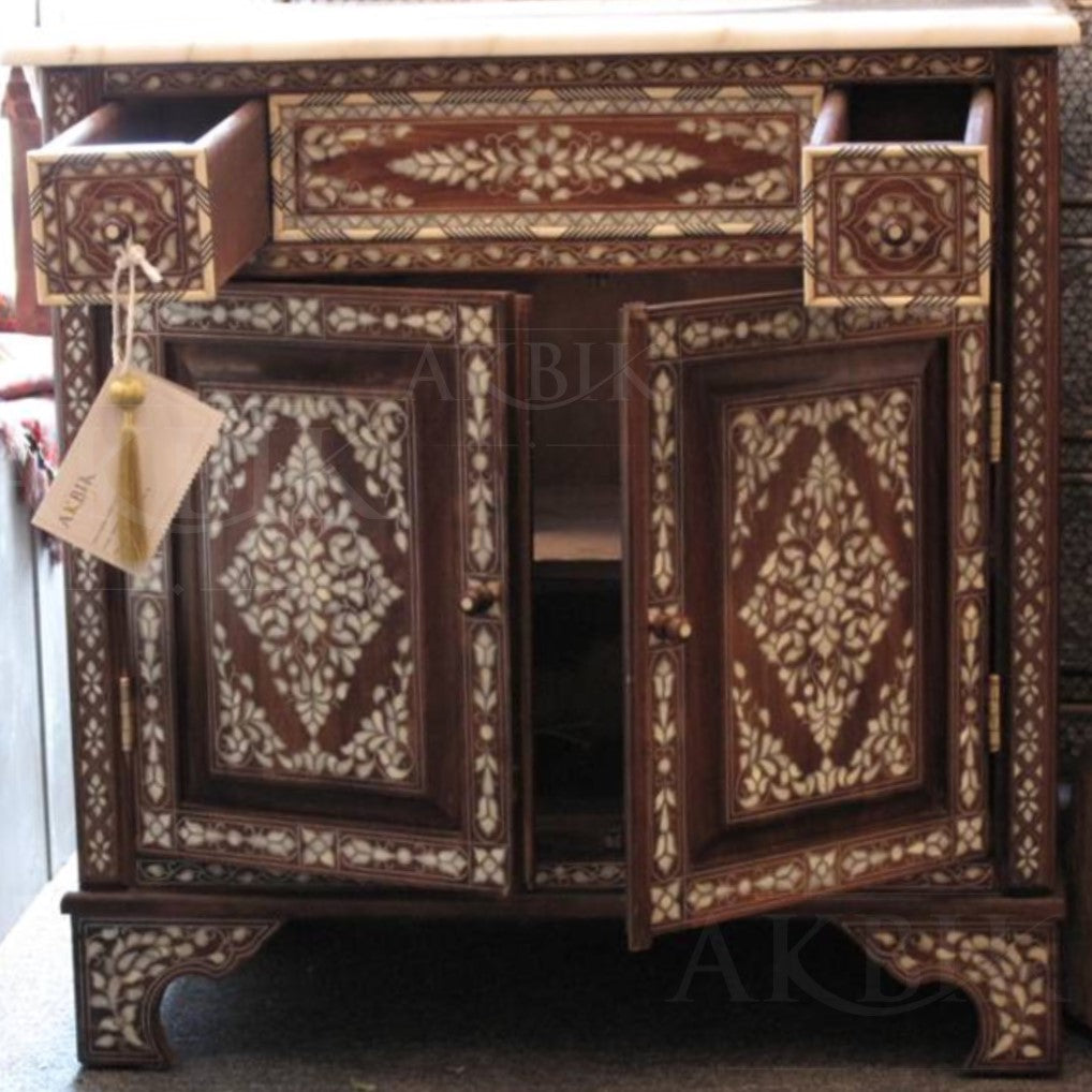 Purity Vanity – Handcrafted in Walnut & Mother of Pearl