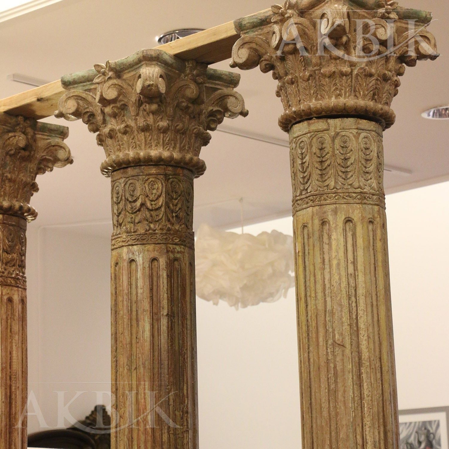 Ancient Pillar ( Column ) With Corinthian Capital - AKBIK Furniture & Design