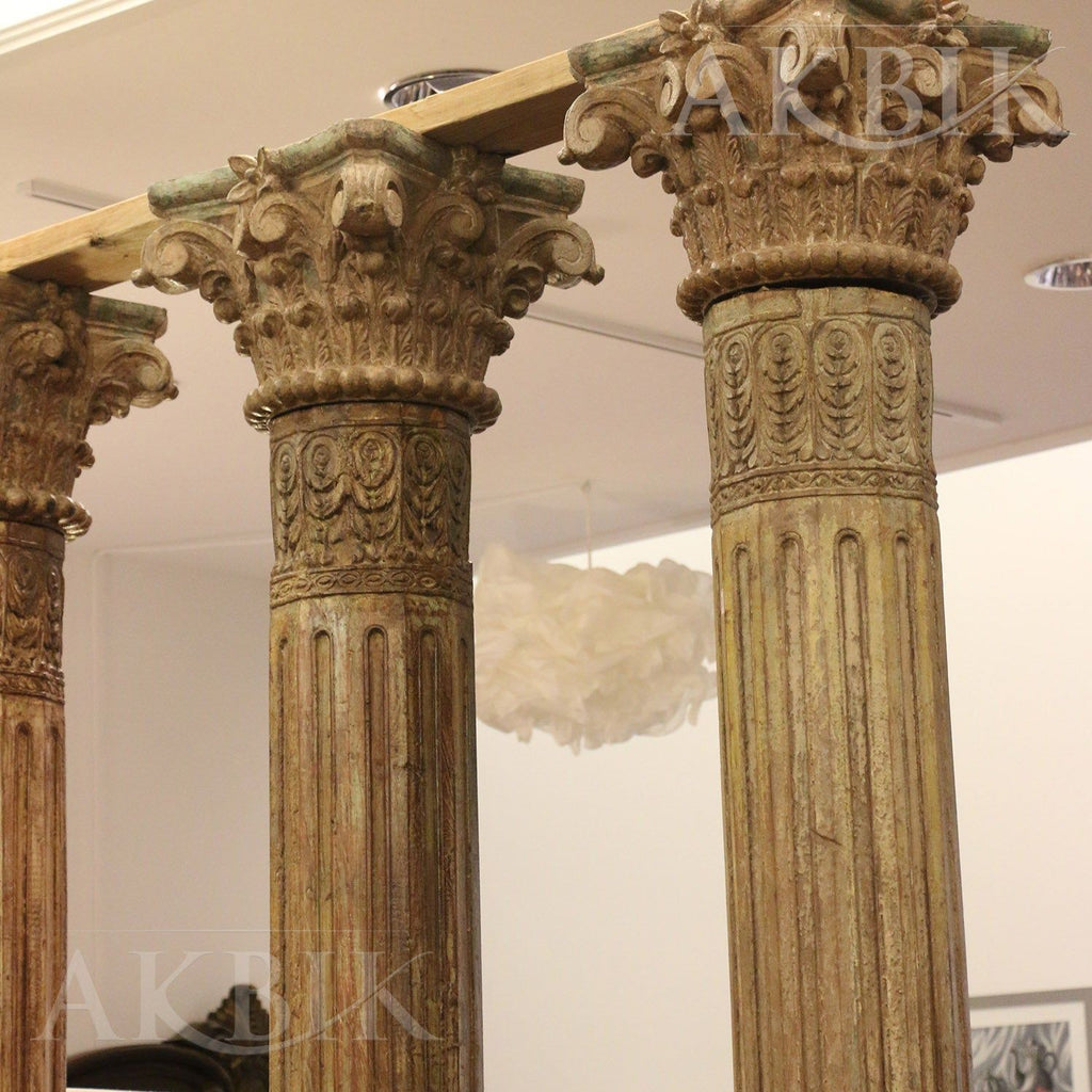 Ancient Pillar ( Column ) With Corinthian Capital - AKBIK Furniture & Design