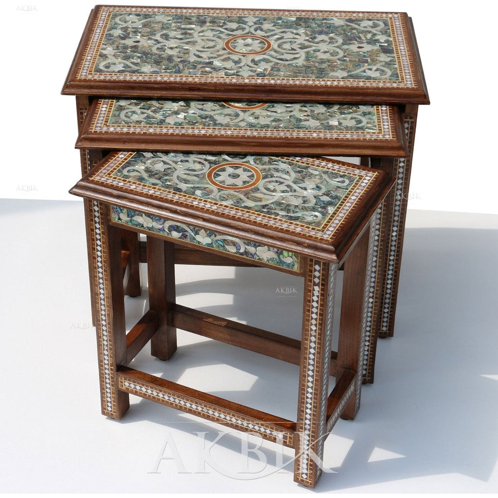 AQUA VERA NESTING SIDE TABLES - AKBIK Furniture & Design