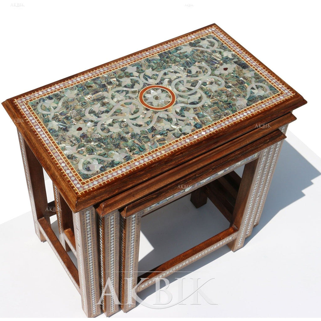 AQUA VERA NESTING SIDE TABLES - AKBIK Furniture & Design