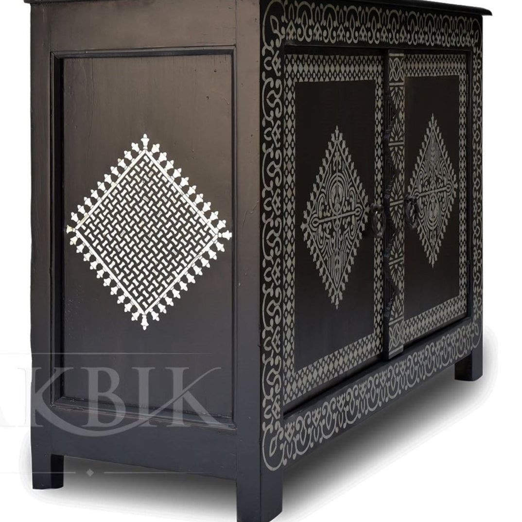 ASTROLOGY CABINET HAND-INLAID WITH  MOTHER OF PEARL- AKBIK Furniture & Design