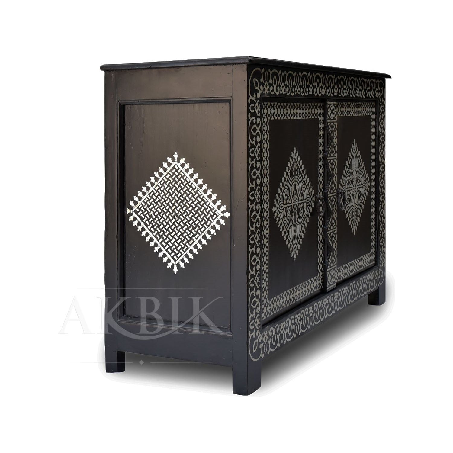 ASTROLOGY CABINET HAND-INLAID WITH  MOTHER OF PEARL- AKBIK Furniture & Design