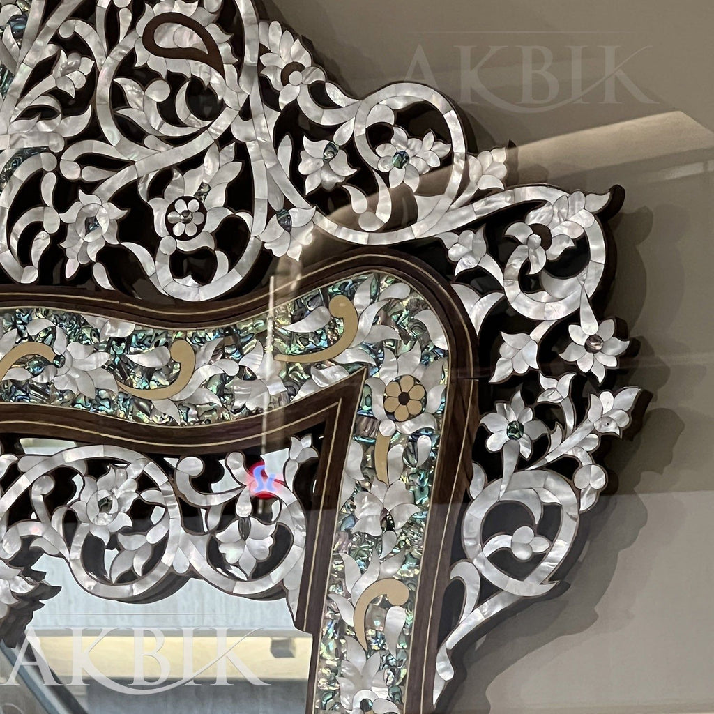 Aya Abalone and Mother Of Pearl Mirror - AKBIK Furniture & Design