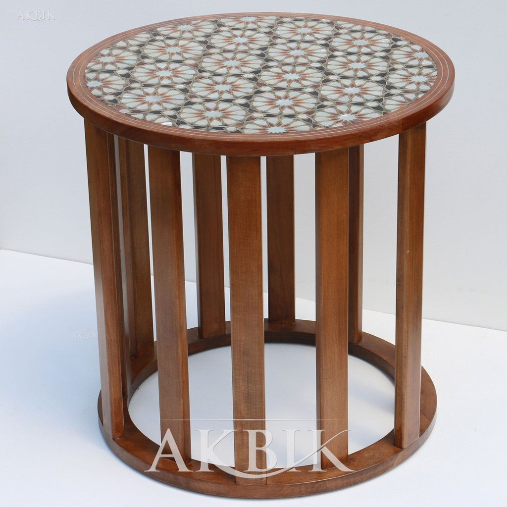 DAISIES ROUND SIDE TABLE - AKBIK Furniture & Design