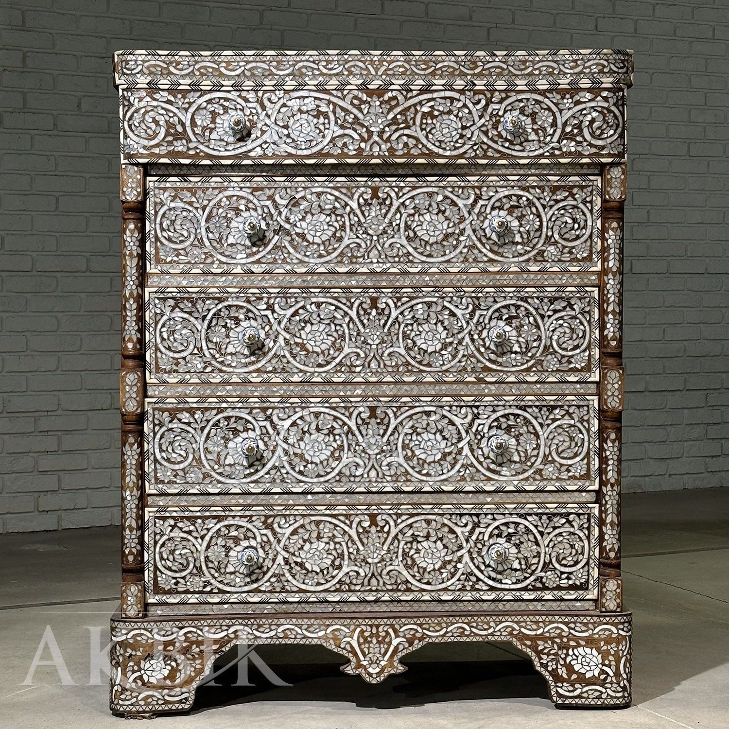 Elevating Mother of Pearl Bridal Chest of Drawers - AKBIK Furniture & Design