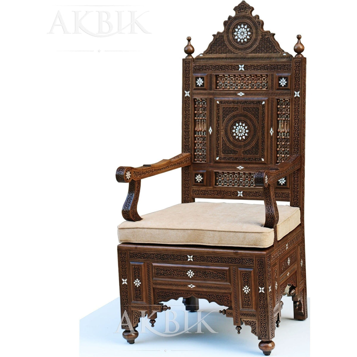 Arabesque-Custom Hand-Crafted Armchair: Heritage Series – Akbik ...