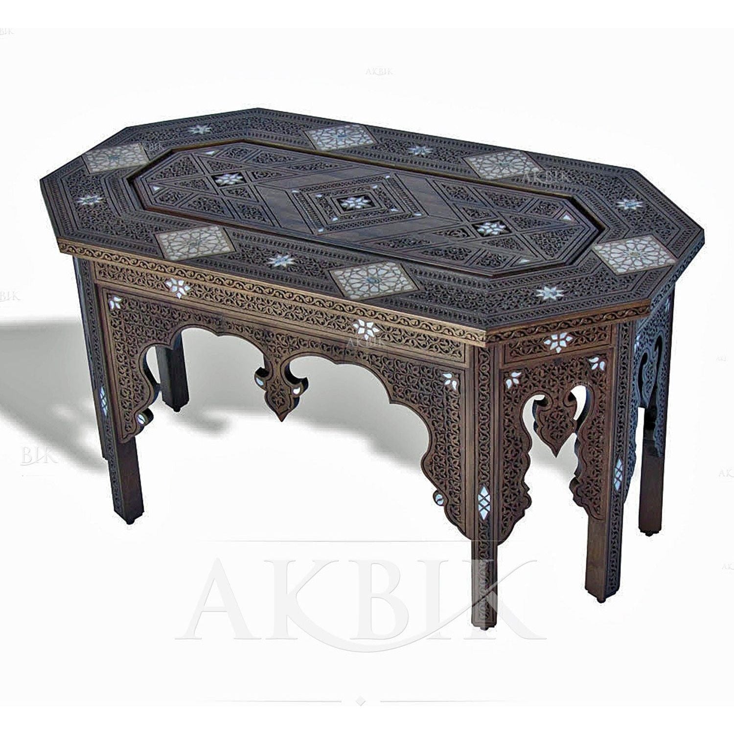 IMAGINATION COFFEE TABLE INLAID WITH MOTHER OF PEARL - AKBIK Furniture & Design