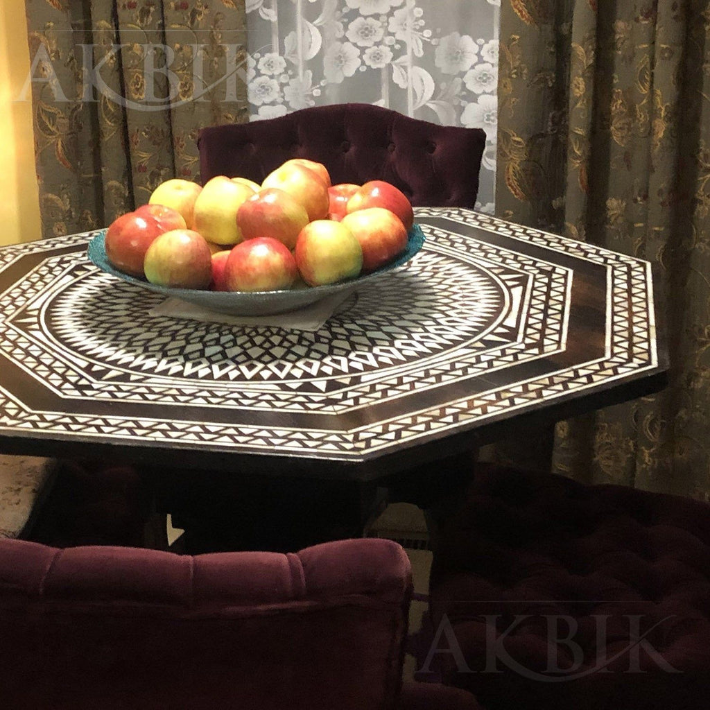 Jadwiga Mother Of Pearl Dining Table - AKBIK Furniture & Design