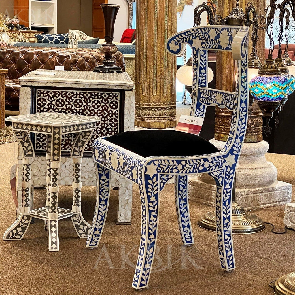 KLISMOS BLUE CHAIR - AKBIK Furniture & Design