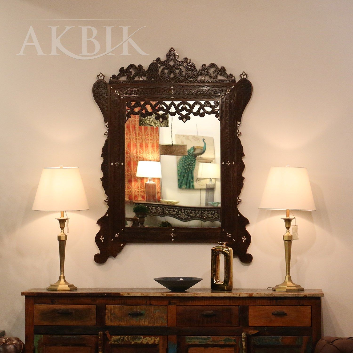 Levantine Marvel Hand-carved Mirror - AKBIK Furniture & Design
