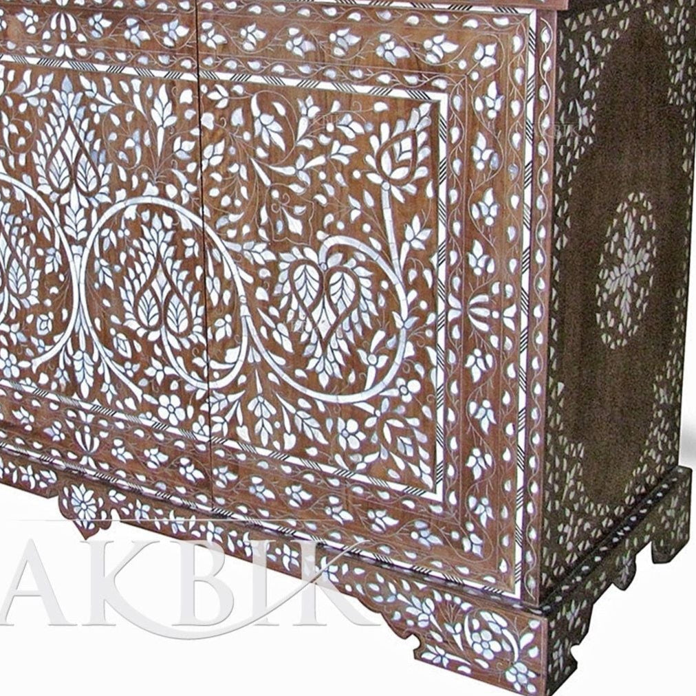 Hidden Paradise Mother of Pearl Sideboard, Buffet – Custom Bathroom Vanity Option - AKBIK Furniture & Design