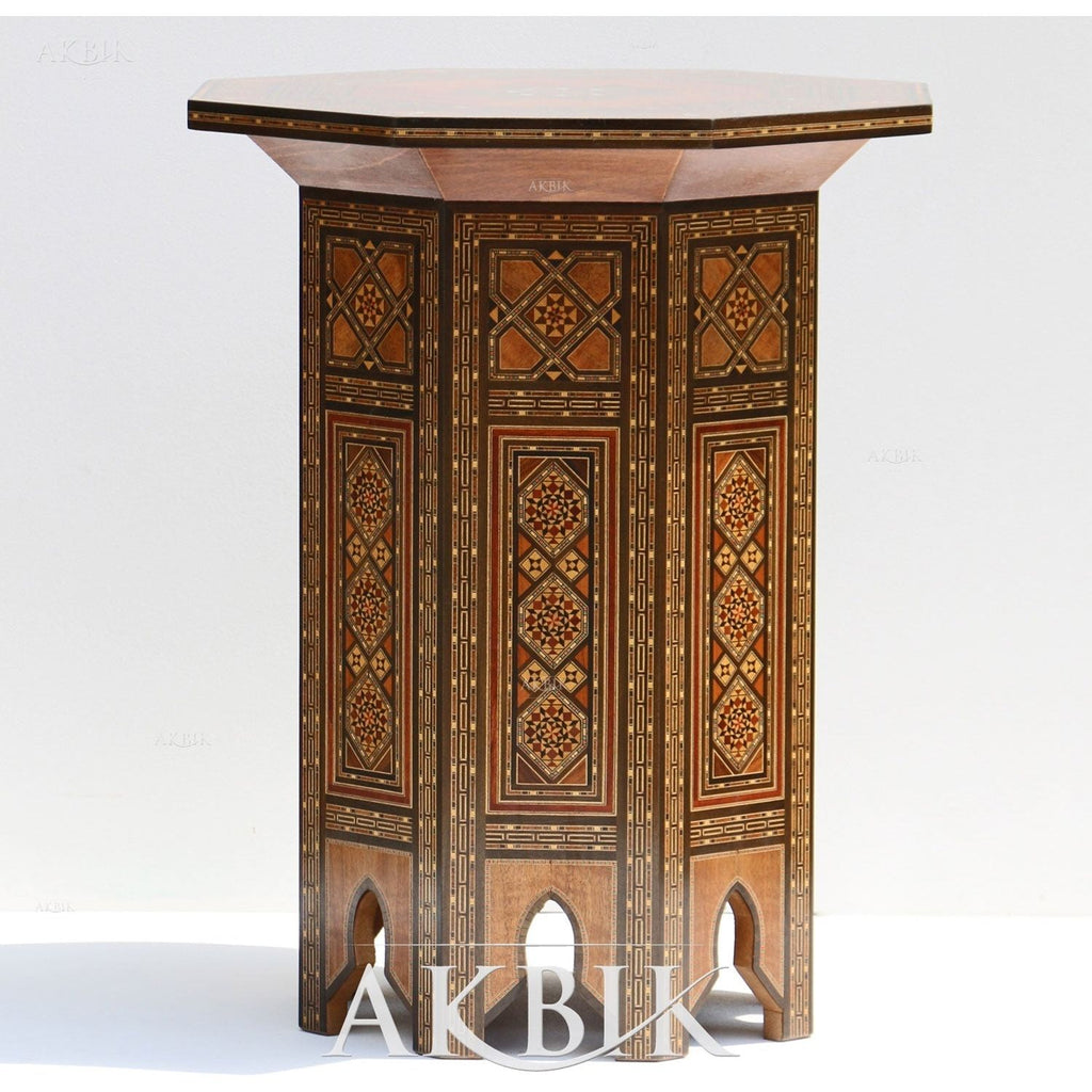 MARQUETRY SIDE TABLE - AKBIK Furniture & Design