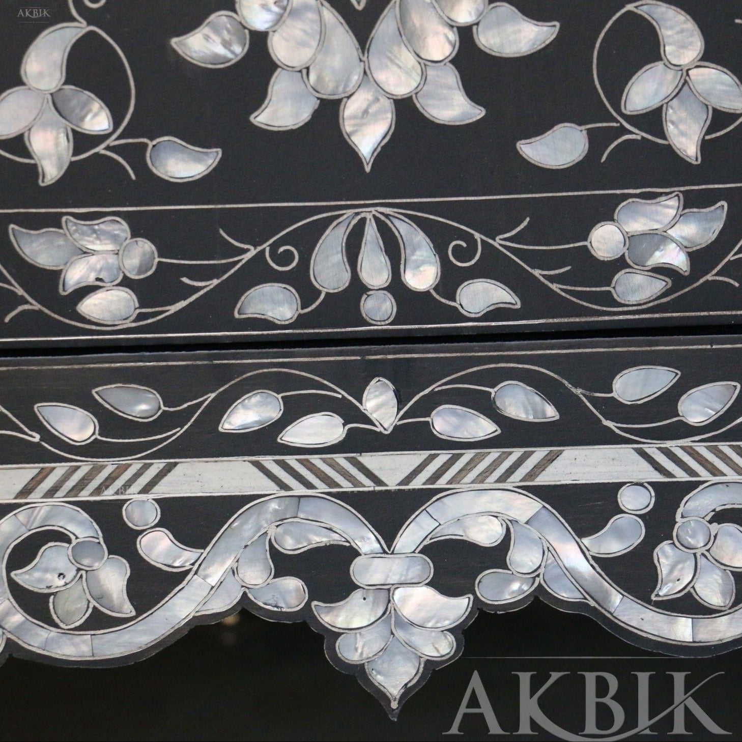 MIRRORED PARADISE SIDEBOARD - Hand inlaid with mother of pearl son solid wood by AKBIK Furniture & Design