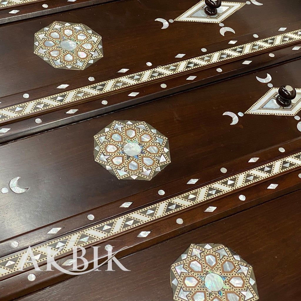MOROCCAN STYLE MOTHER OF PEARL CHEST - AKBIK Furniture & Design