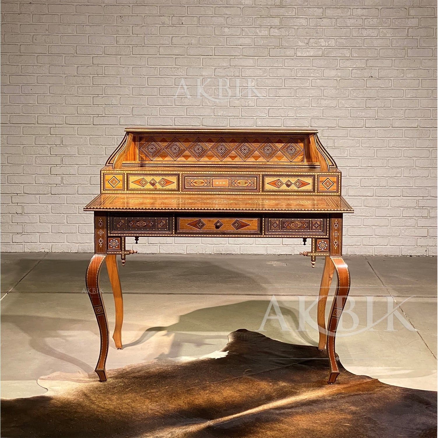 MOSAIC MARQUETRY DESK - AKBIK Furniture & Design