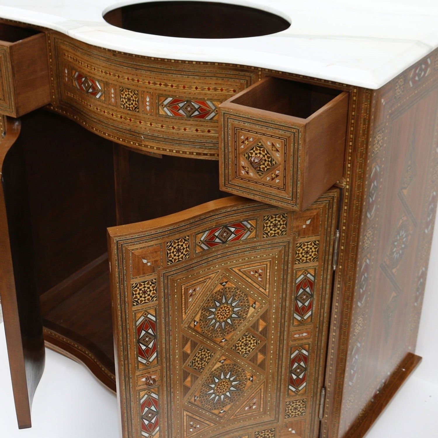 MOSAIC MARQUETRY VANITY - AKBIK Furniture & Design
