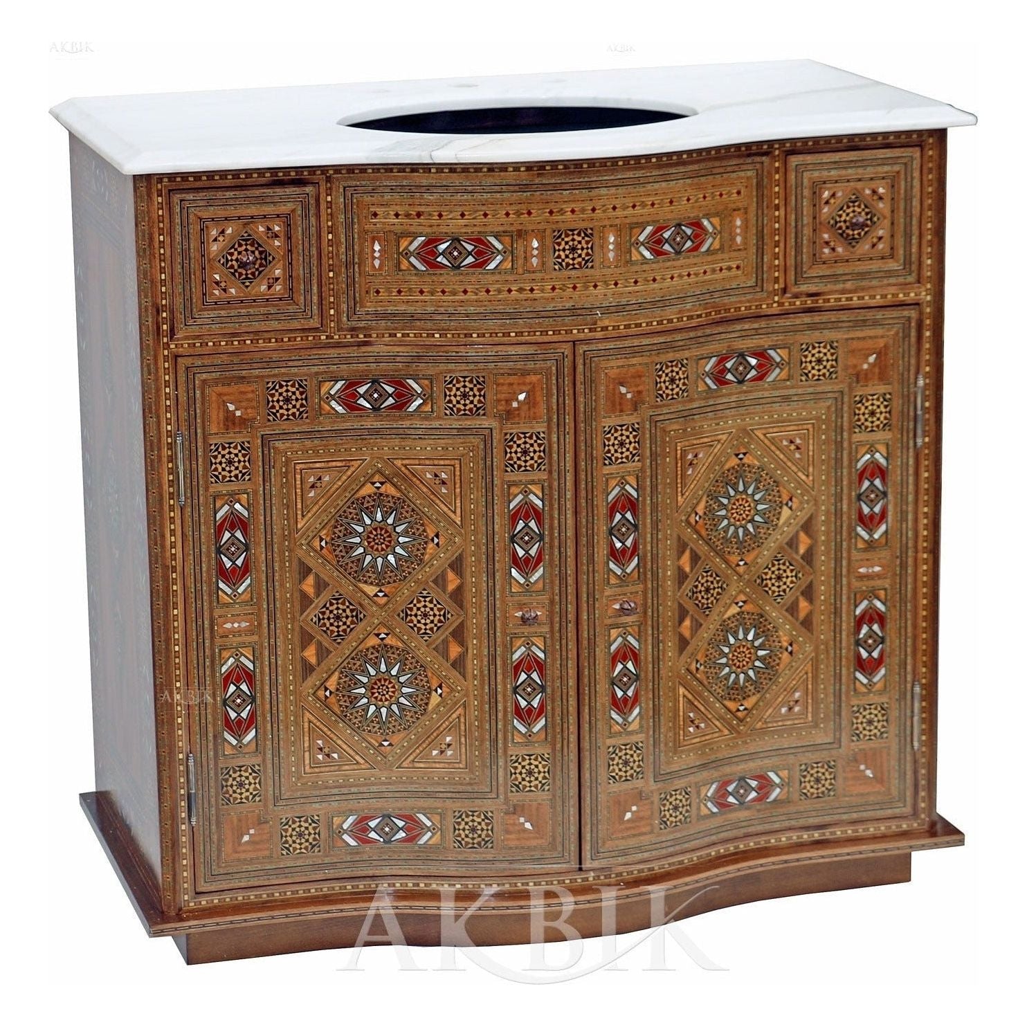 MOSAIC MARQUETRY VANITY - AKBIK Furniture & Design
