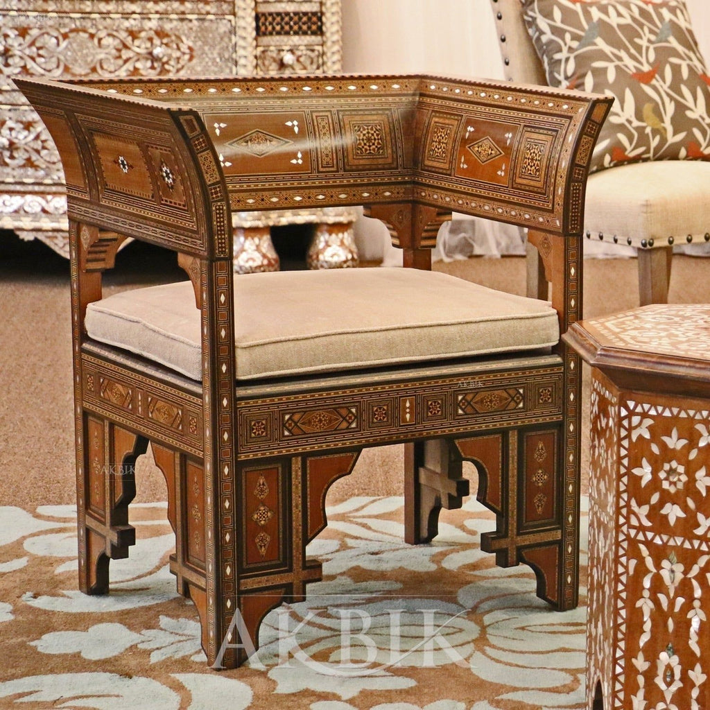 MOSAIC MARQUTRY CHAIR - AKBIK Furniture & Design