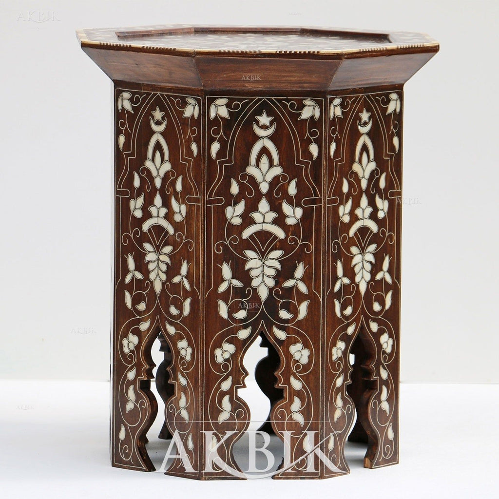 MOTHER OF PEARL SIDE TABLE - AKBIK Furniture & Design
