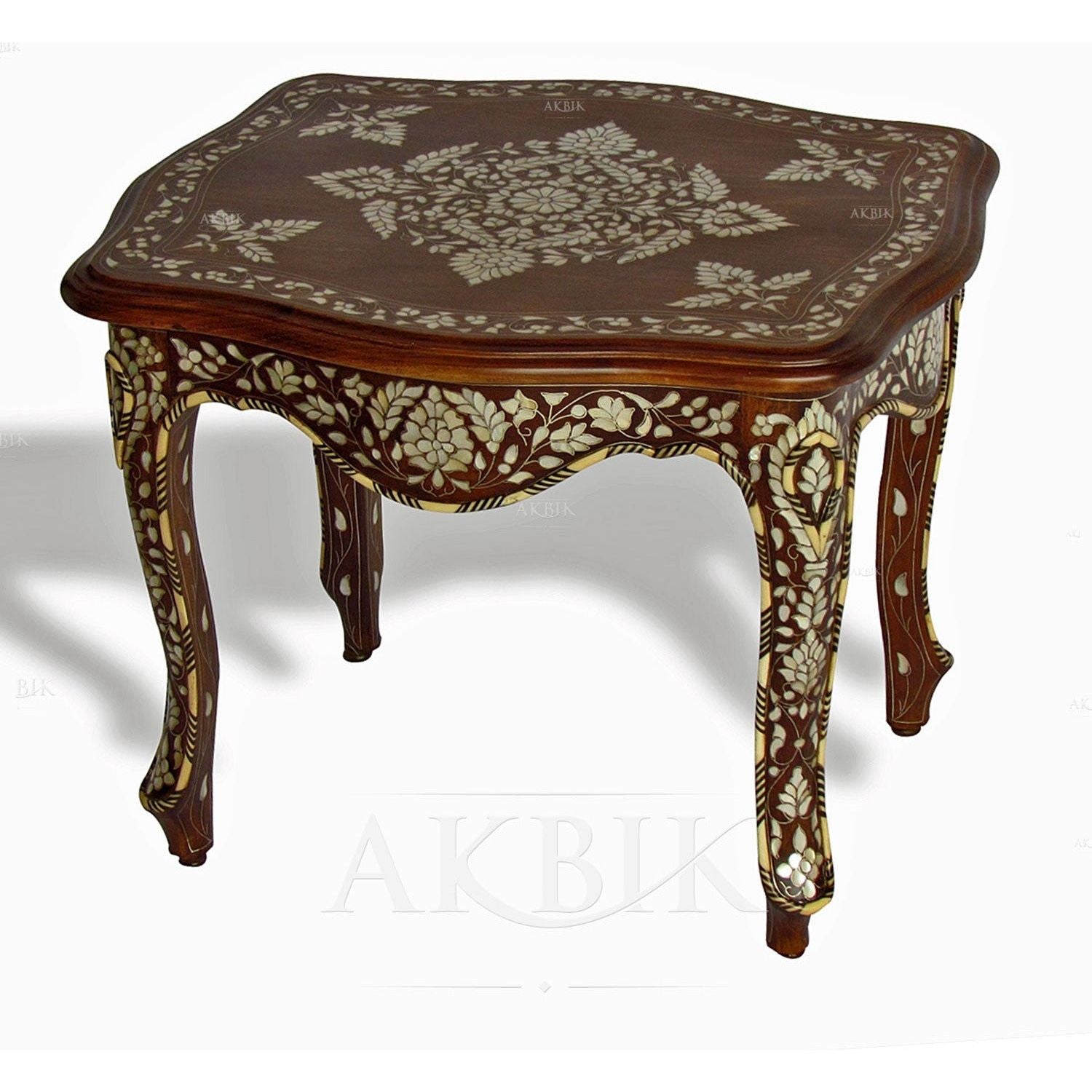MOTHER OF PEARL SIDE TABLE - AKBIK Furniture & Design