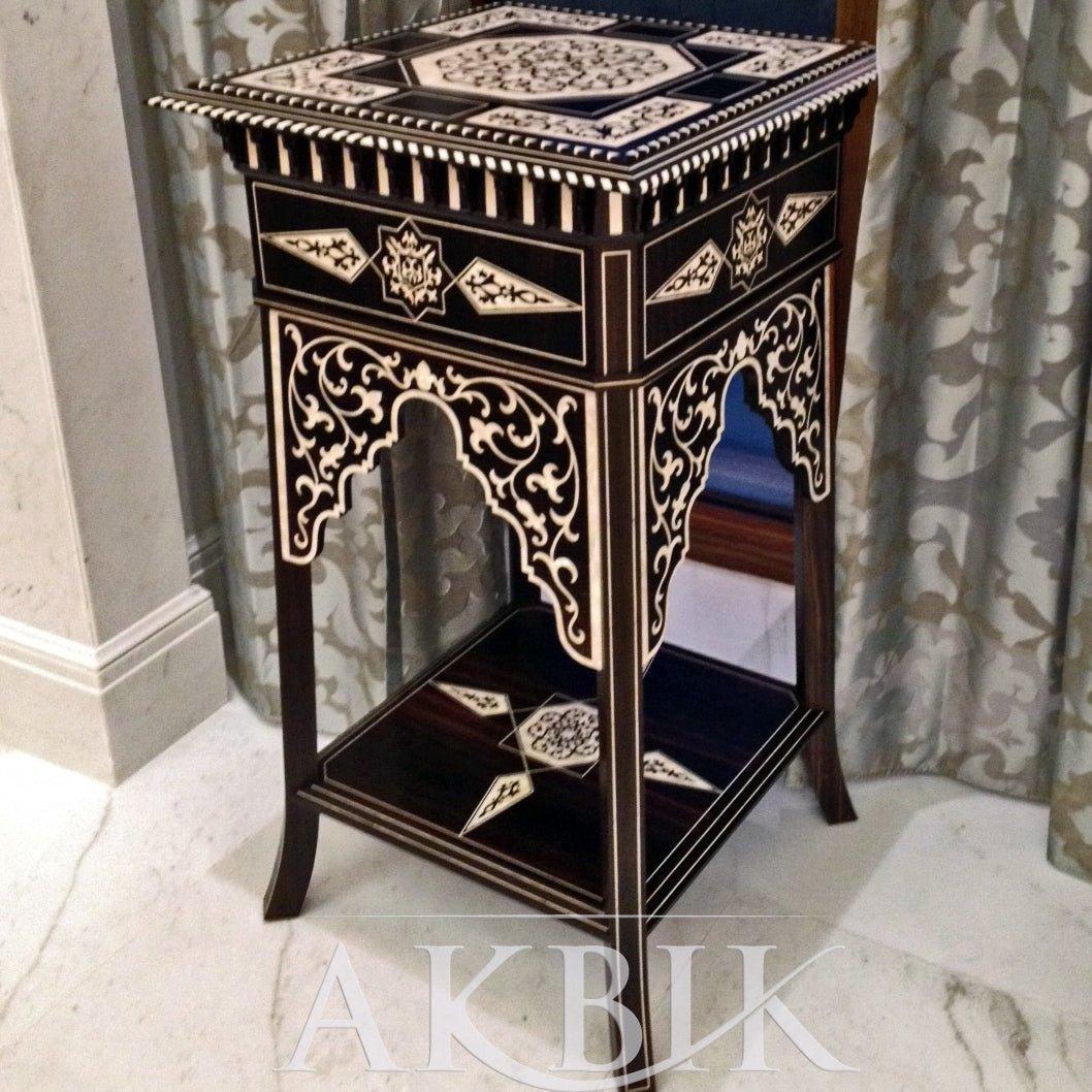 MOTHER OF PEARL TALL TABLE - AKBIK Furniture & Design
